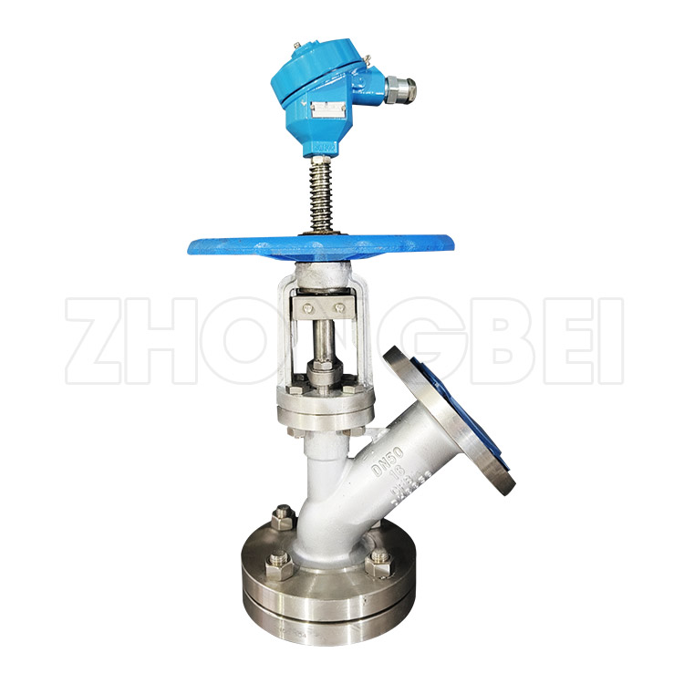 带测温仪上展放料阀