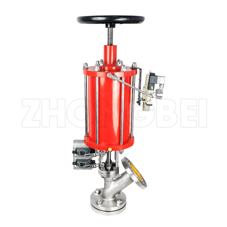 气动带手动放料阀