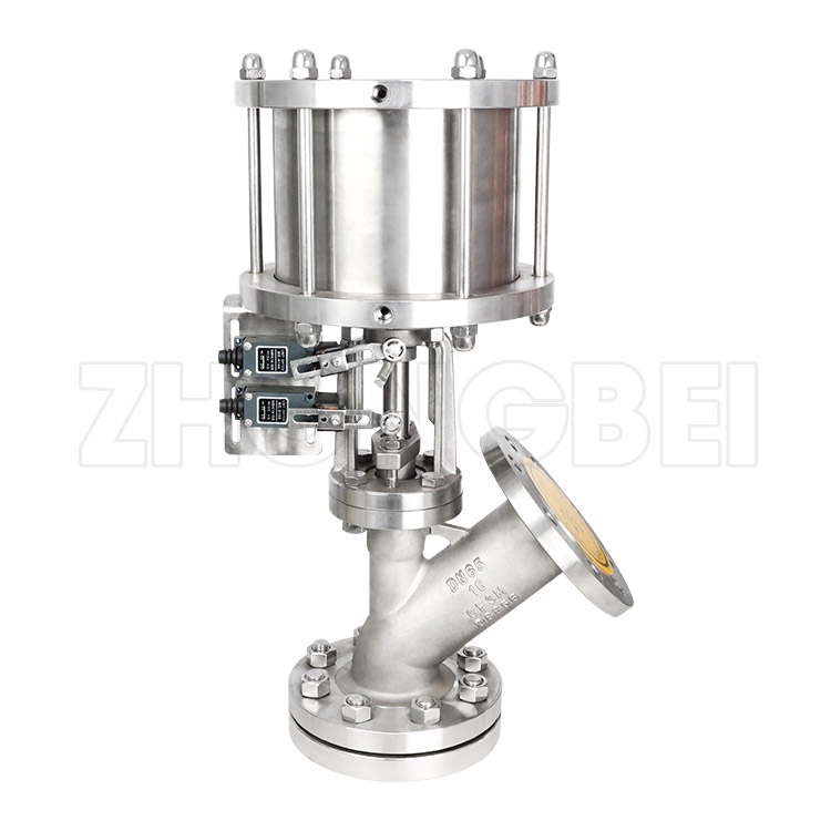 气动上展放料阀